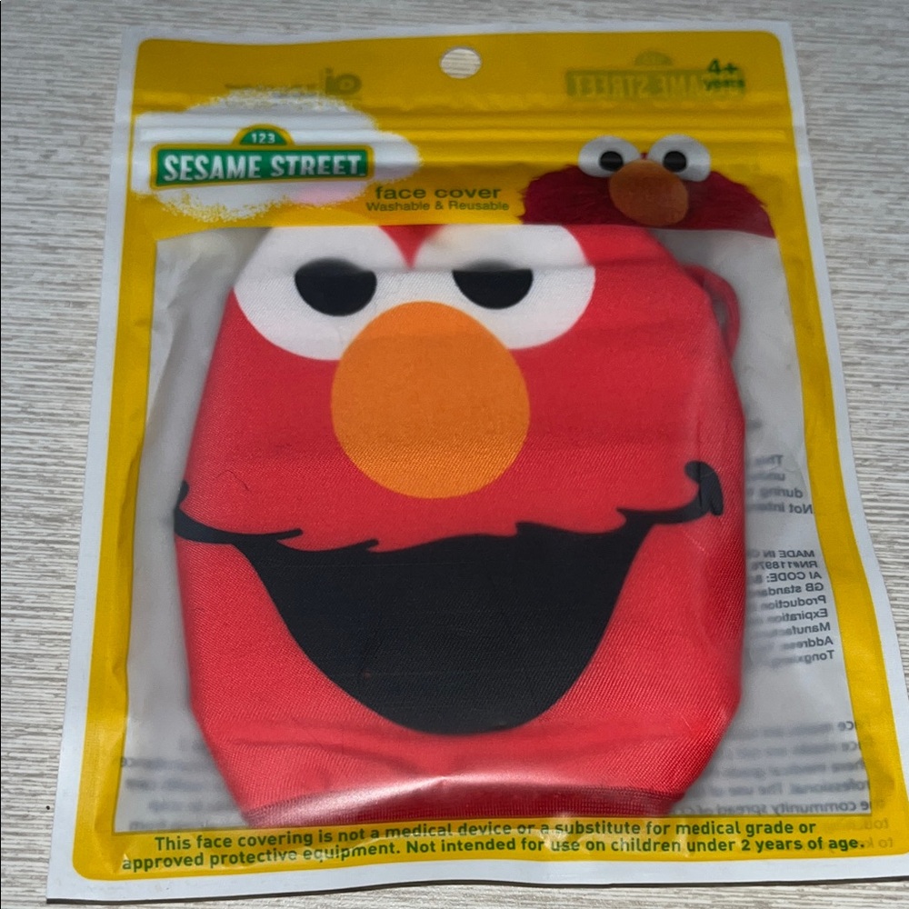 adidas Red Sesame Street Kids Face Mask - Picture 4 of 6